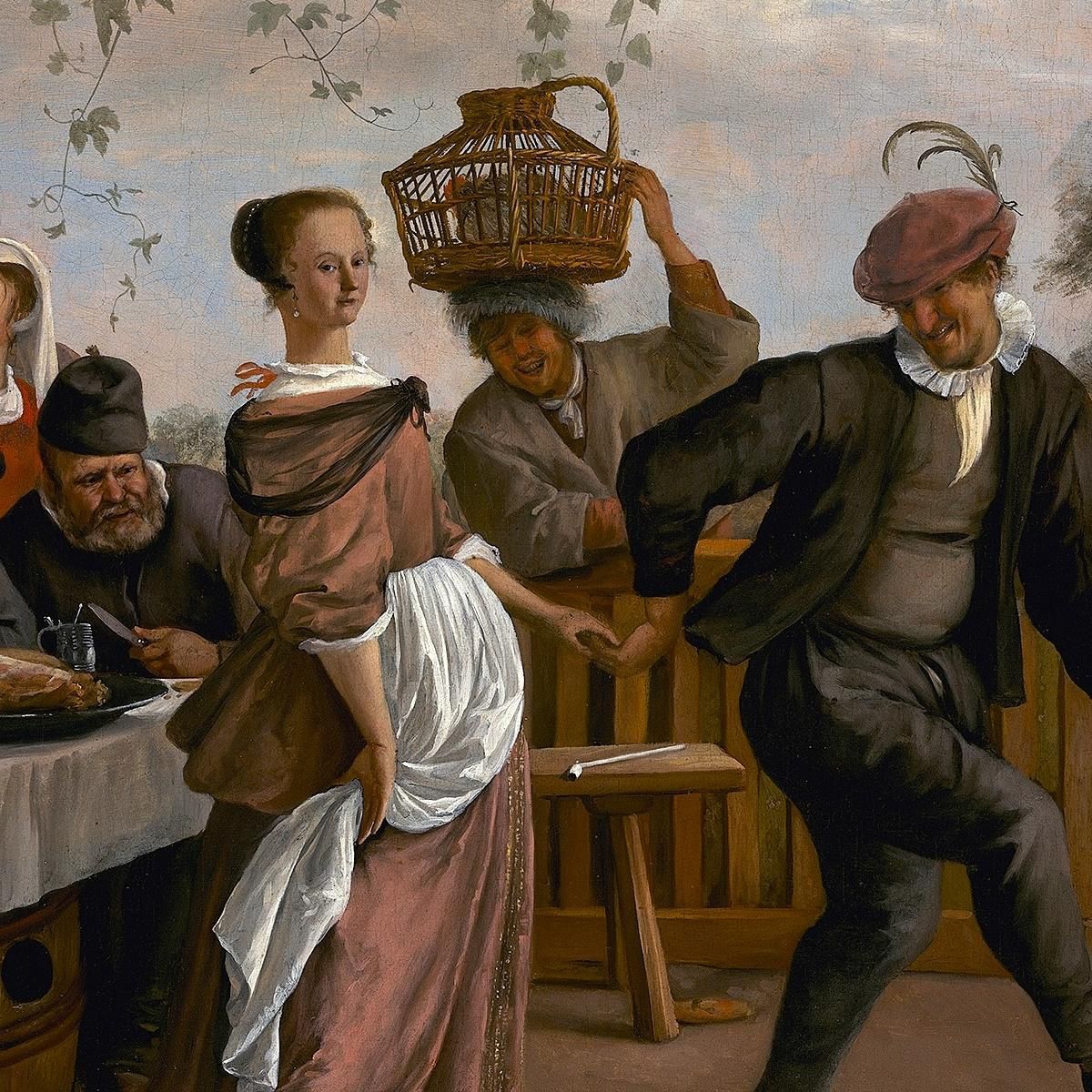 The Dancing Couple Jan Steen jsn56 canvas print