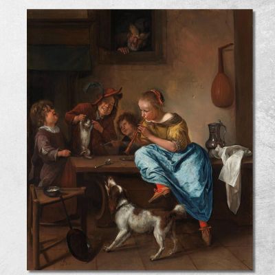 The Dancing Lesson Jan Steen jsn57 canvas print 