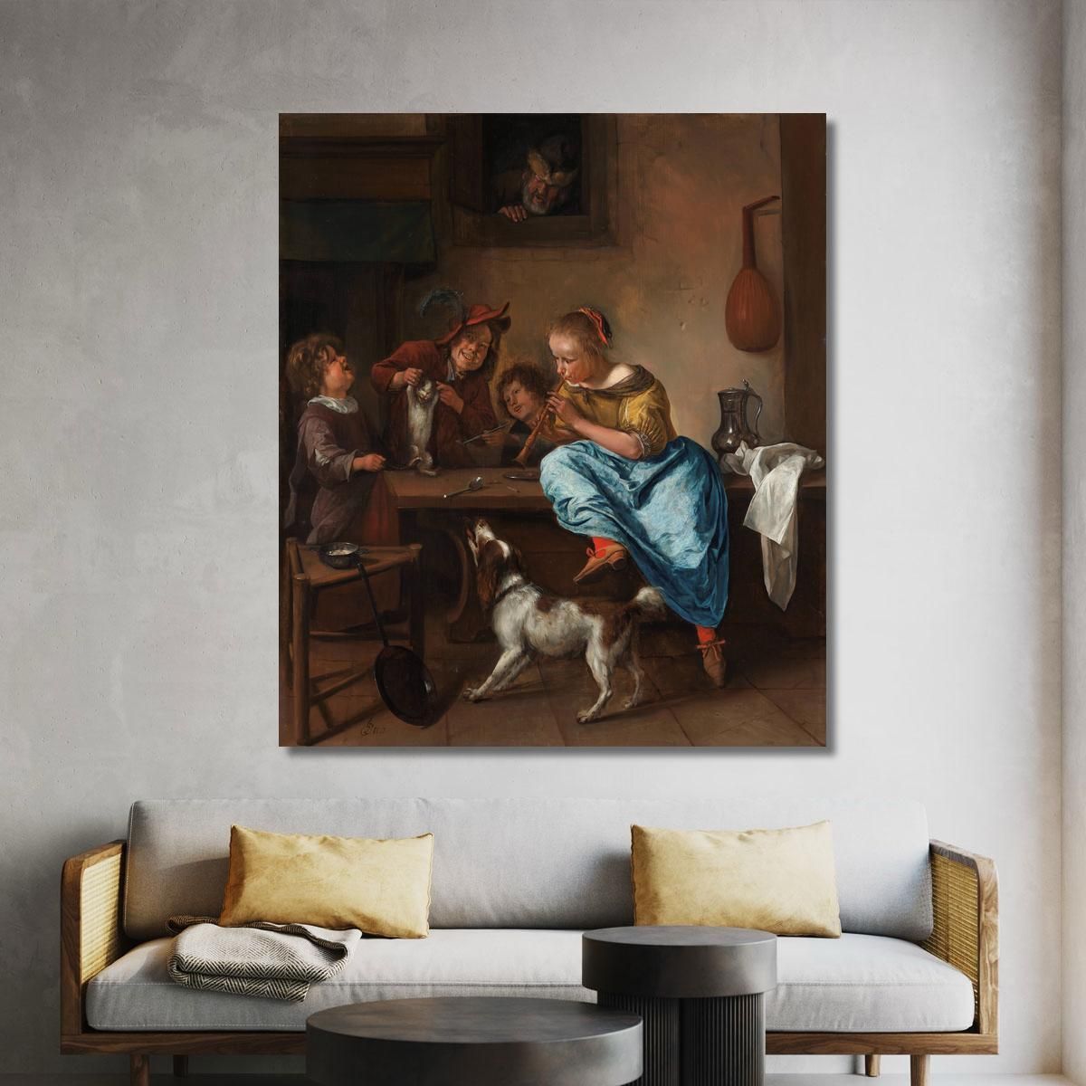 The Dancing Lesson Jan Steen jsn57 canvas print 