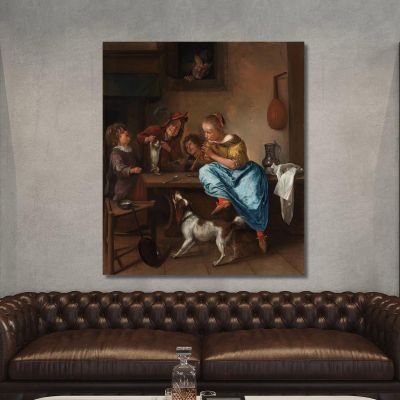 The Dancing Lesson Jan Steen jsn57 canvas print 