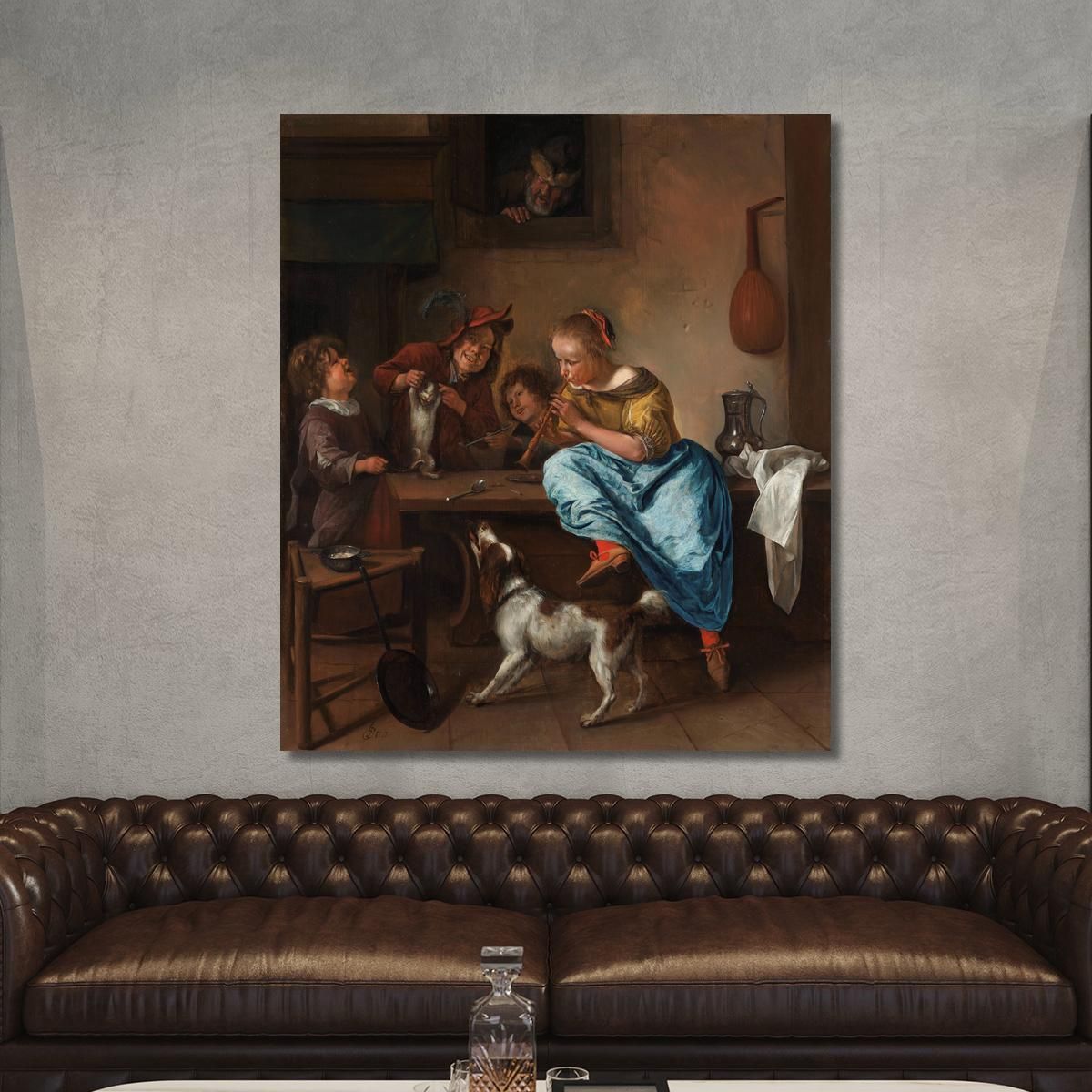 The Dancing Lesson Jan Steen jsn57 canvas print 