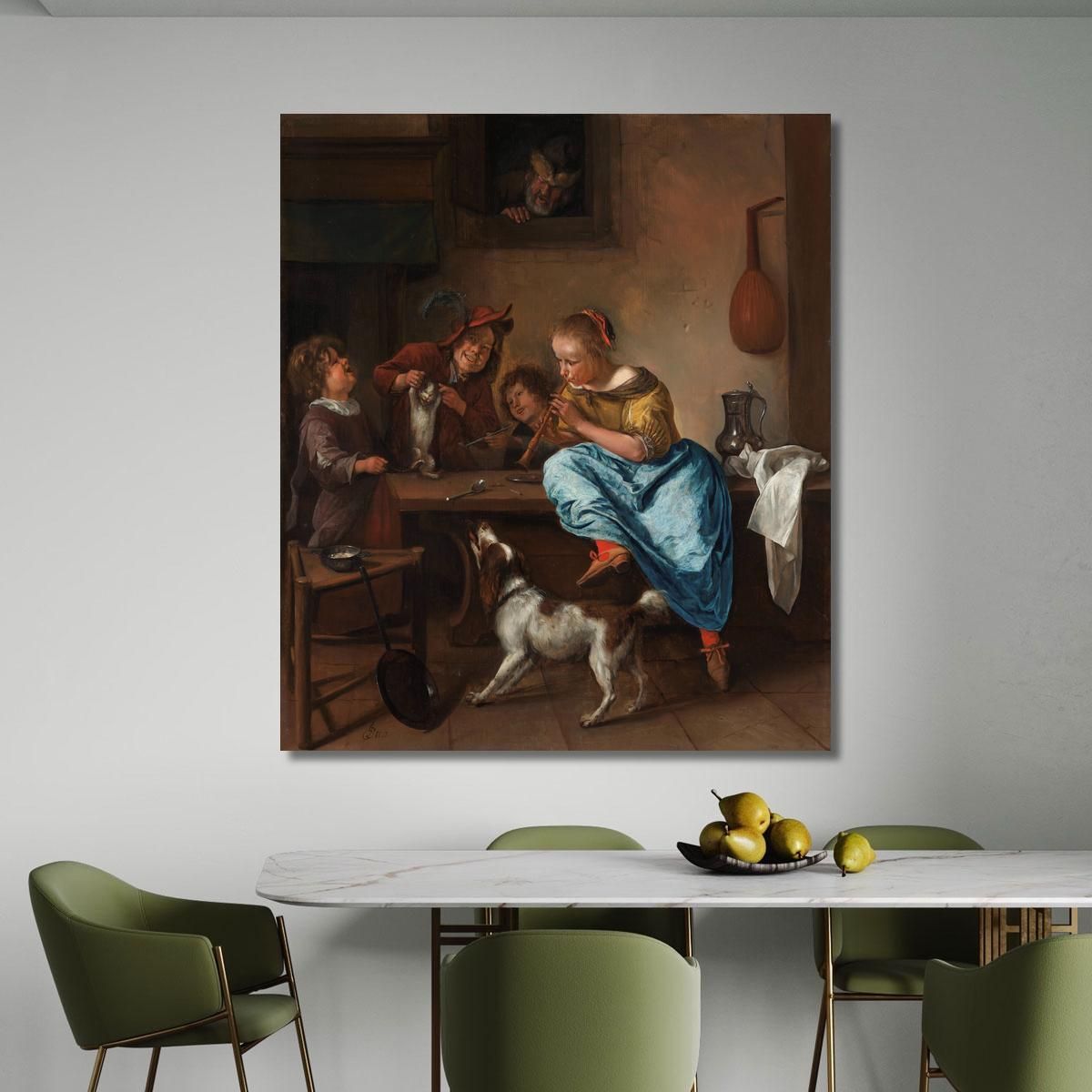 The Dancing Lesson Jan Steen jsn57 canvas print 