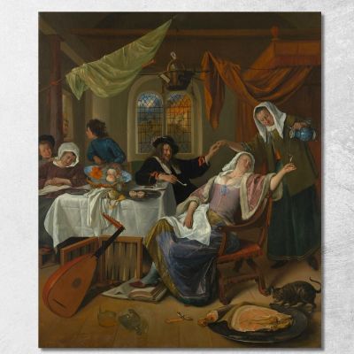 The Dissolute Household Jan Steen jsn58 canvas print 