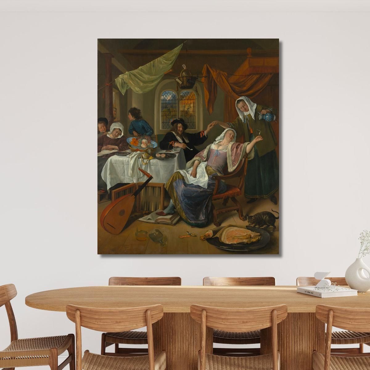 The Dissolute Household Jan Steen jsn58 canvas print 