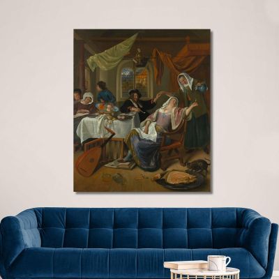 The Dissolute Household Jan Steen jsn58 canvas print 
