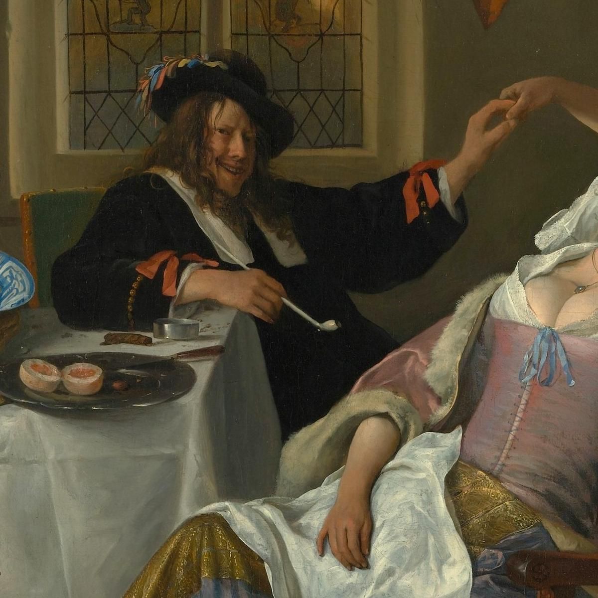 The Dissolute Household Jan Steen jsn58 canvas print