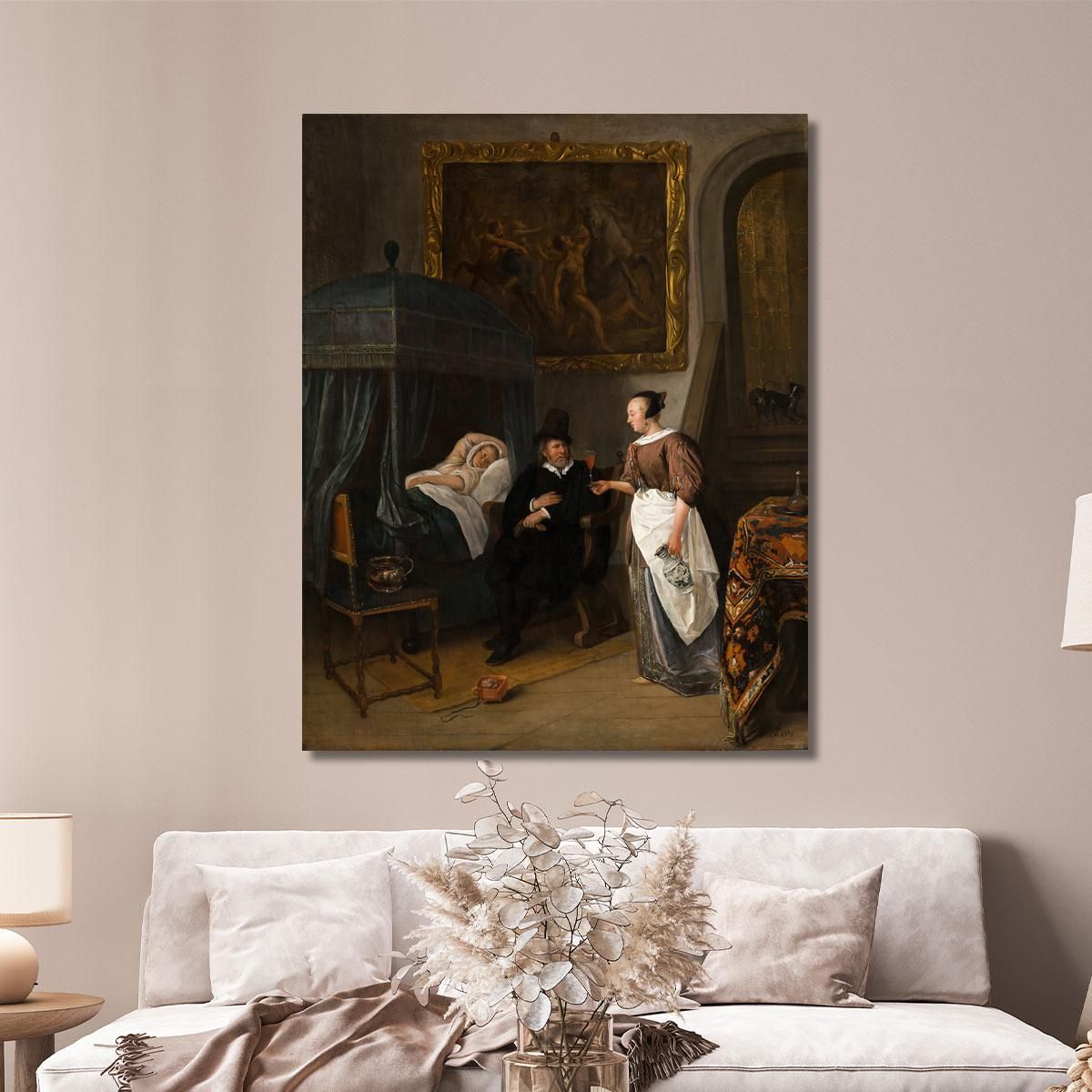 The Doctor'S Visit Jan Steen jsn59 canvas print 
