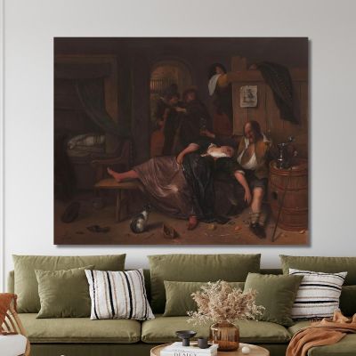 The Drunken Couple Jan Steen jsn61 canvas print 