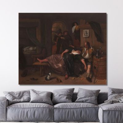The Drunken Couple Jan Steen jsn61 canvas print 