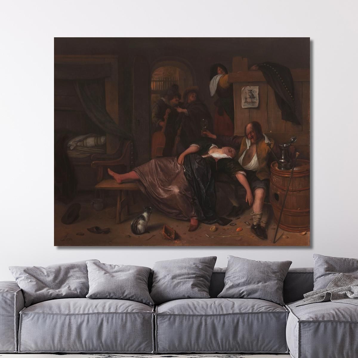 The Drunken Couple Jan Steen jsn61 canvas print 