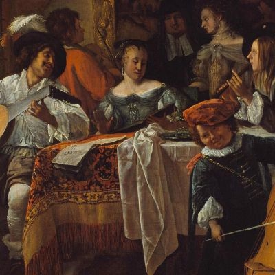 The Family Concert Jan Steen jsn63 canvas print The Family Concert Jan Steen jsn63 canvas print