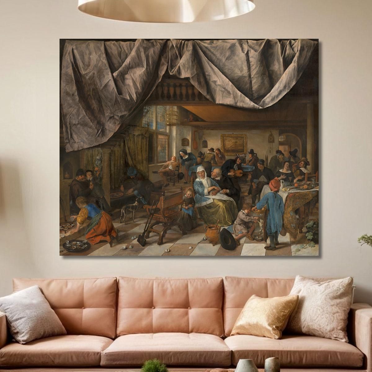 The Life Of Man Jan Steen jsn68 canvas print 