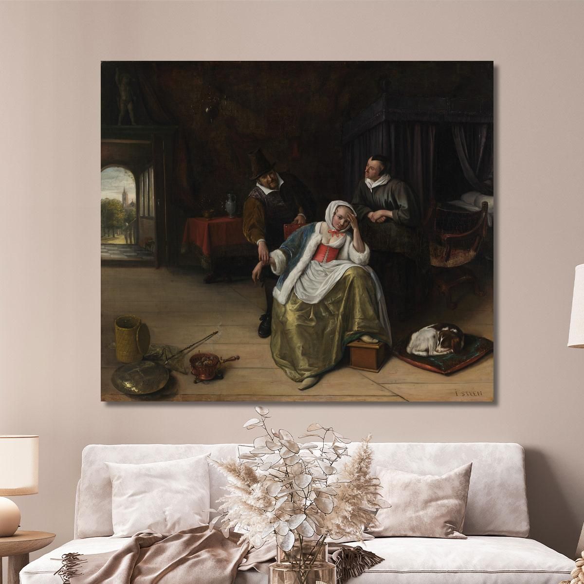 The Lovesick Maiden Jan Steen jsn69 canvas print 