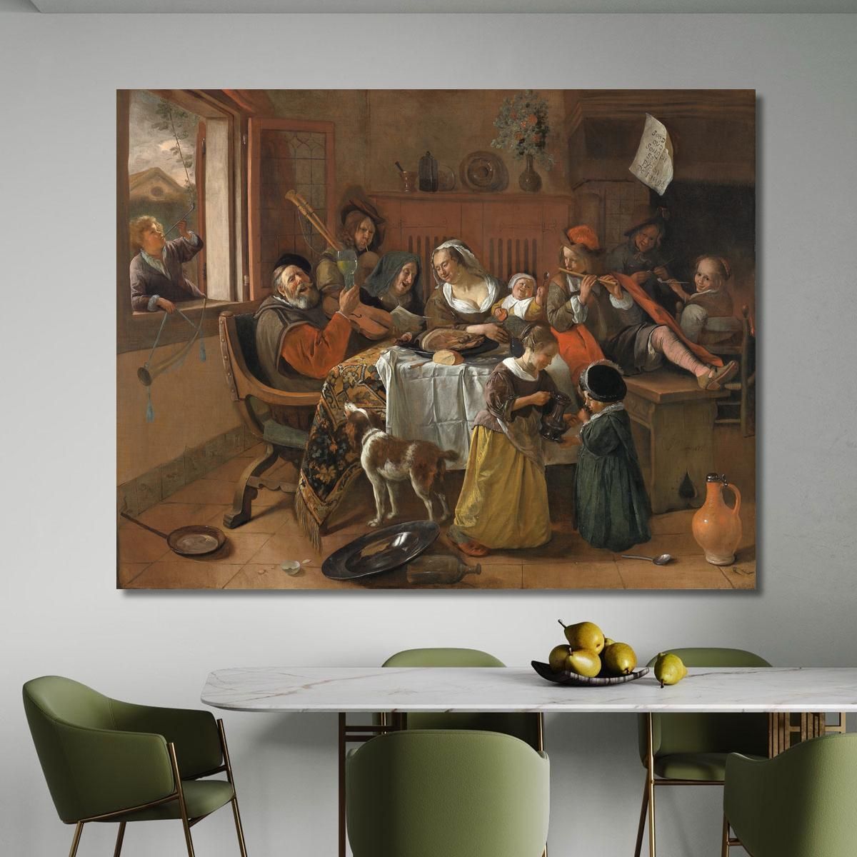 The Merry Family Jan Steen jsn71 canvas print 