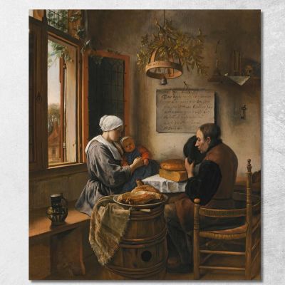 The Prayer Before The Meal Jan Steen jsn73 canvas print 