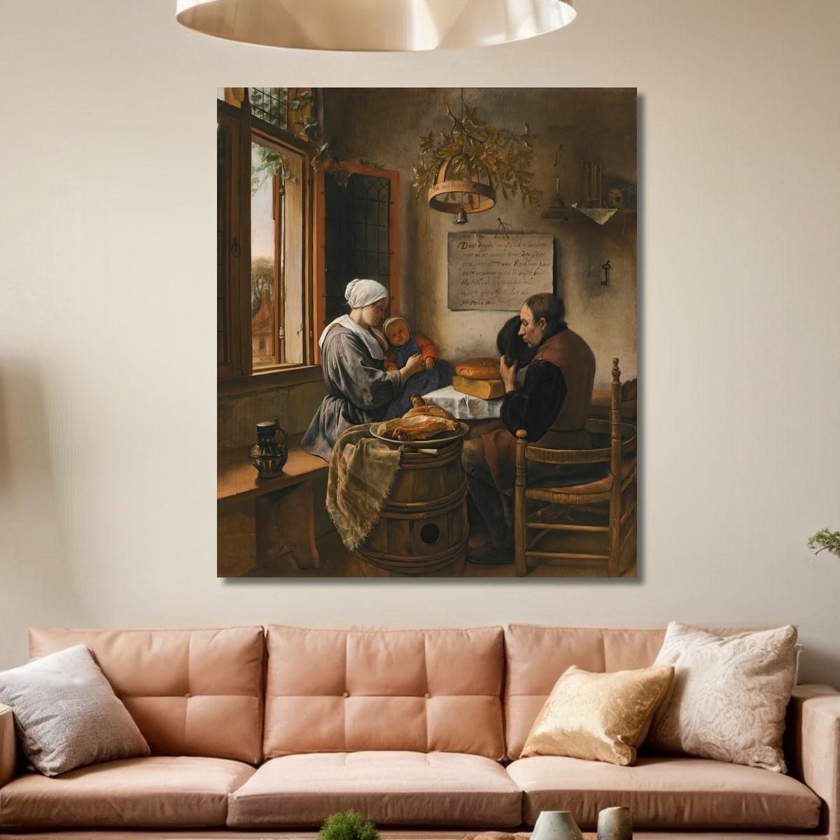 The Prayer Before The Meal Jan Steen jsn73 canvas print 