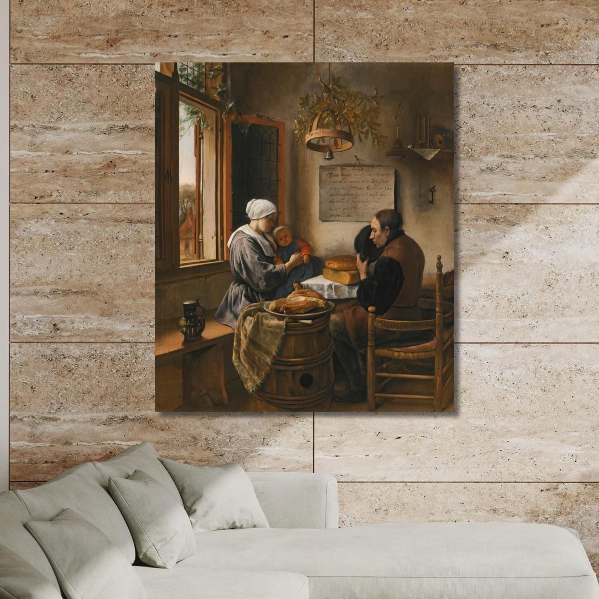 The Prayer Before The Meal Jan Steen jsn73 canvas print 