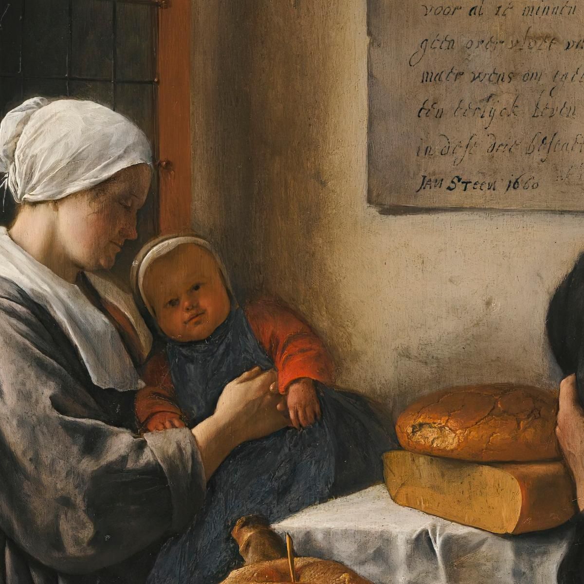 The Prayer Before The Meal Jan Steen jsn73 canvas print