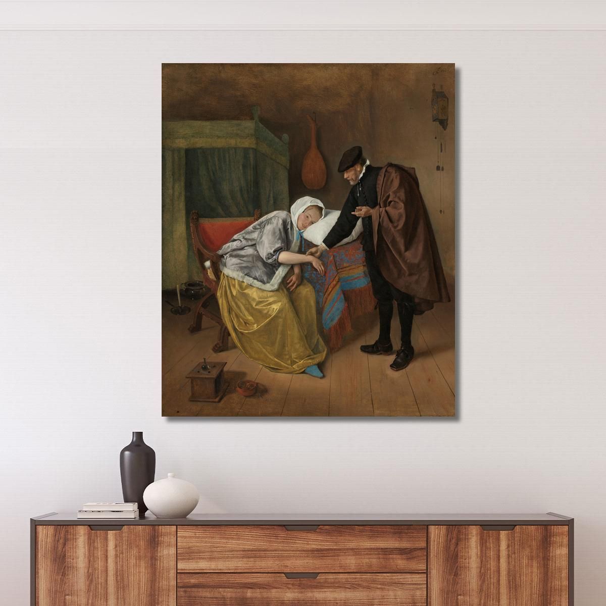 The Sick Woman Jan Steen jsn77 canvas print 