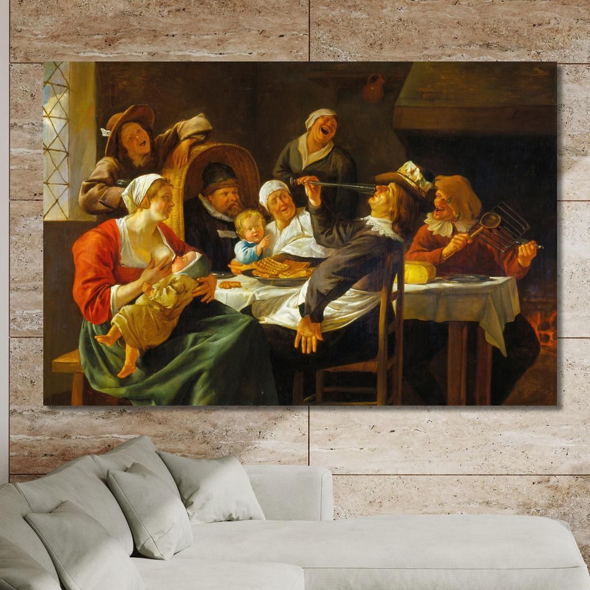 The Twelfth Night Feast Jan Steen jsn79 canvas print 