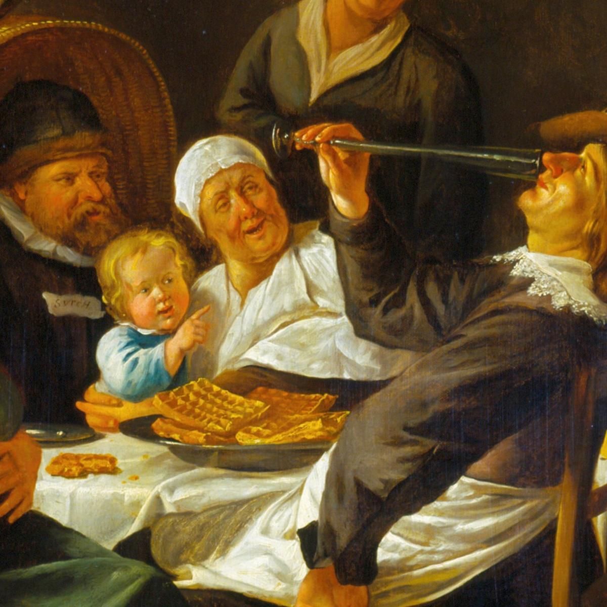 The Twelfth Night Feast Jan Steen jsn79 canvas print