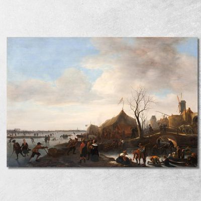Winter Scene Jan Steen jsn85 canvas print