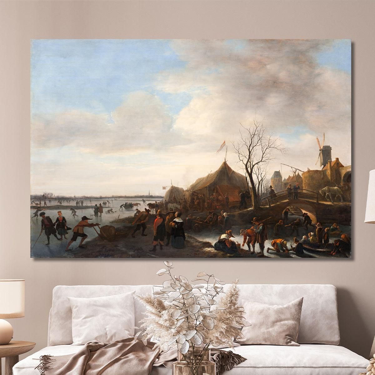 Winter Scene Jan Steen jsn85 canvas print 