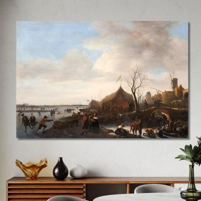 Winter Scene Jan Steen jsn85 canvas print 