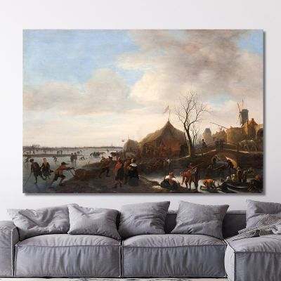 Winter Scene Jan Steen jsn85 canvas print 