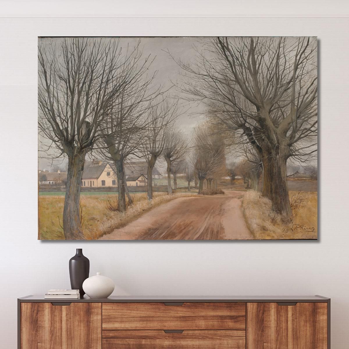 A Road Near Vinderød Zealand Laurits Andersen Ring lar2 canvas print 