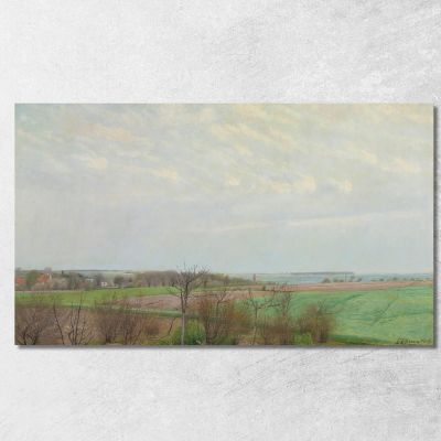View Of Roskilde Fjord Early Spring Laurits Andersen Ring lar42 canvas print 