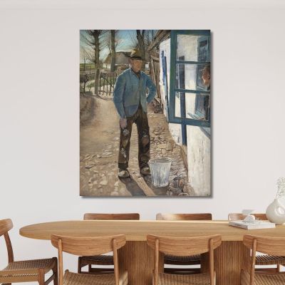 Whitewashing The Old House Laurits Andersen Ring lar44 canvas print 