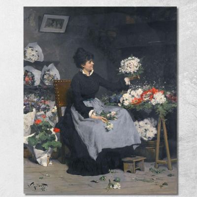 The Flower Seller Victor Gabriel Gilbert vgg19 canvas print 