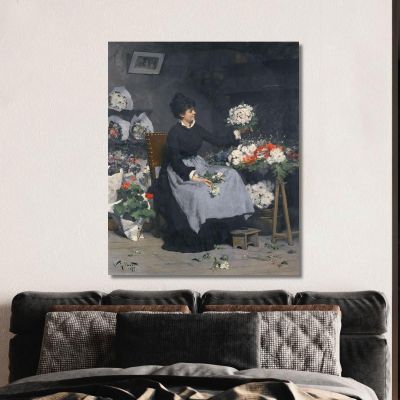 The Flower Seller Victor Gabriel Gilbert vgg19 canvas print 