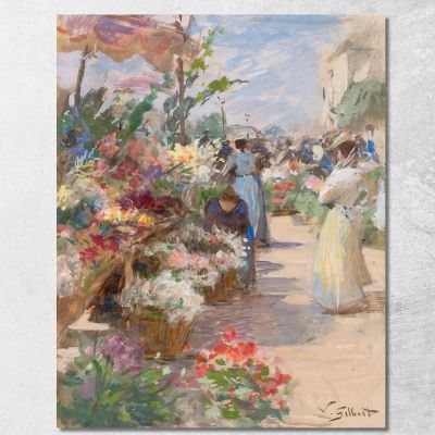 The Flower Market Victor Gabriel Gilbert vgg34 canvas print