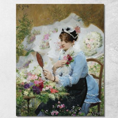 The Flower Seller Victor Gabriel Gilbert vgg35 canvas print