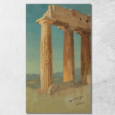 Columns Of The Parthenon Athens Frederic Edwin Church fec6 canvas print 