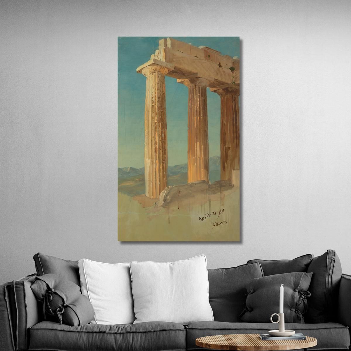 Columns Of The Parthenon Athens Frederic Edwin Church fec6 canvas print 