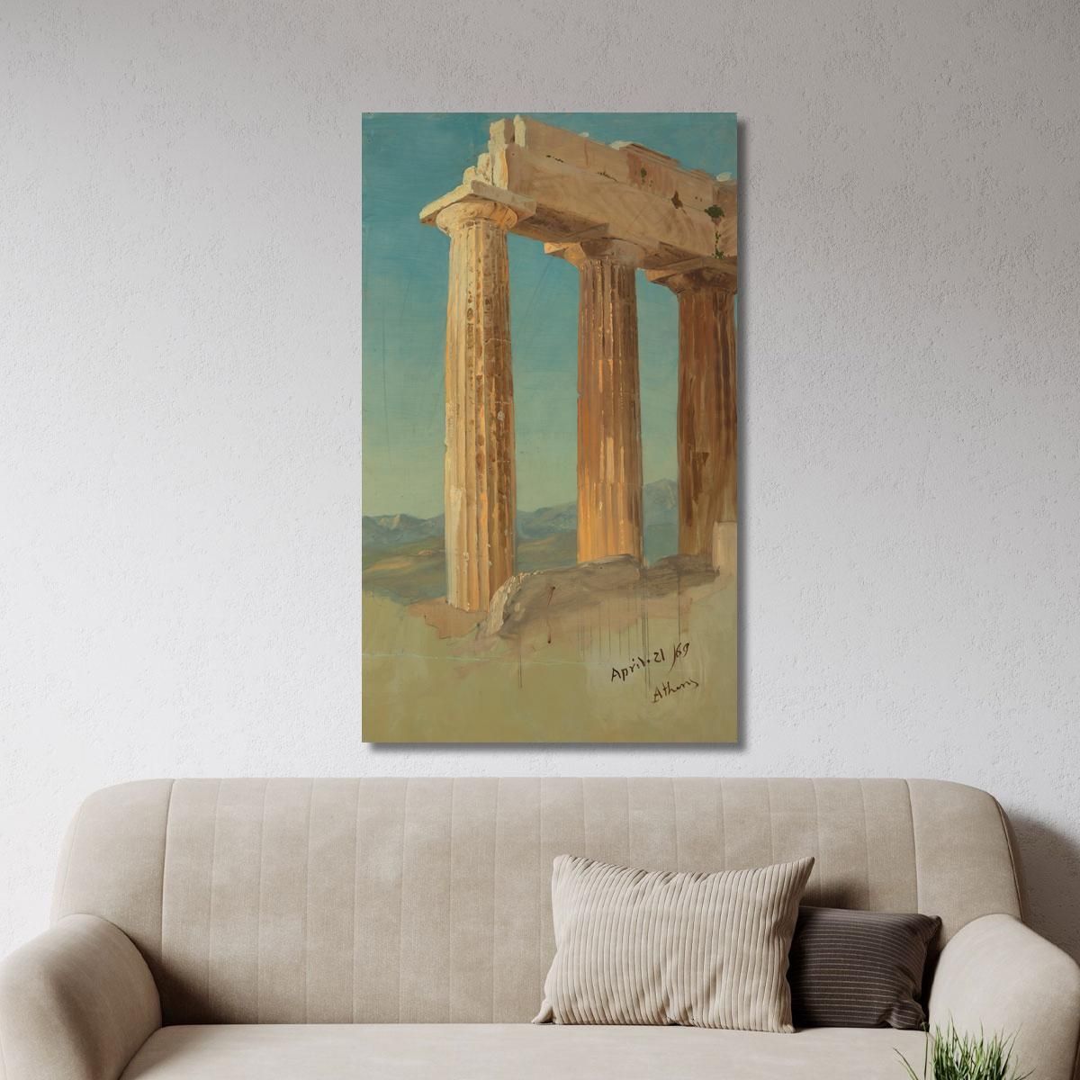 Columns Of The Parthenon Athens Frederic Edwin Church fec6 canvas print 