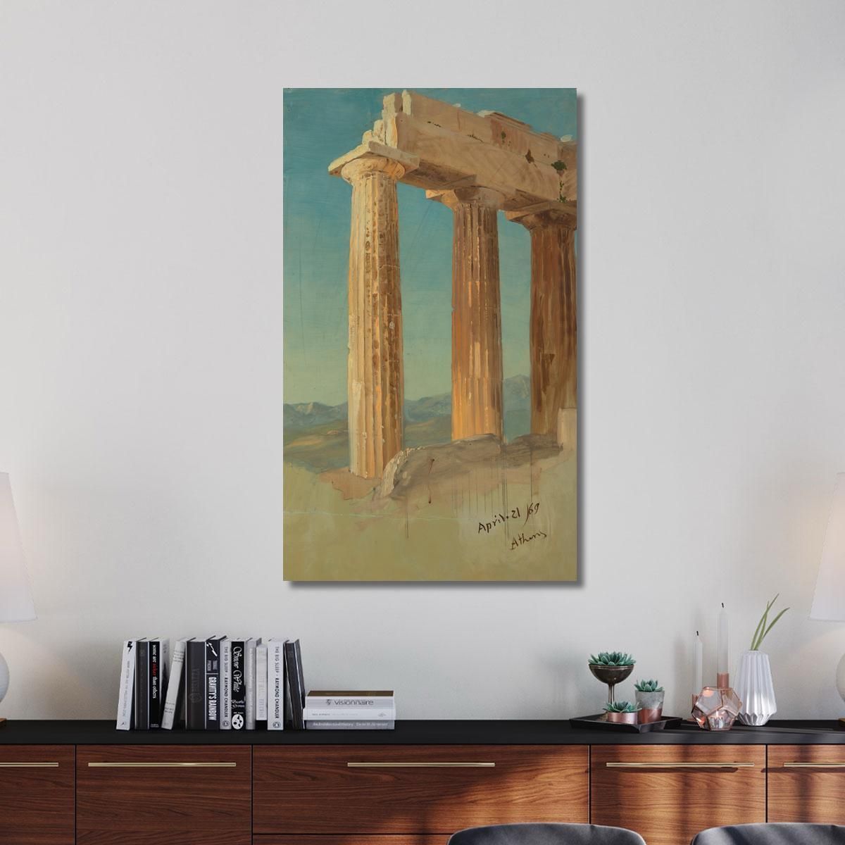 Columns Of The Parthenon Athens Frederic Edwin Church fec6 canvas print 