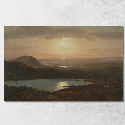 Eagle Lake Viewed From Cadillac Mountain Mount Desert Island Maine Frederic Edwin Church fec10 canvas print 