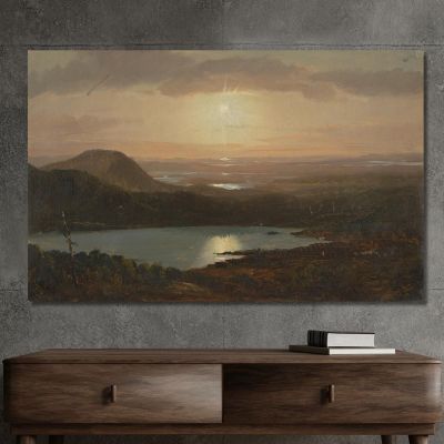 Eagle Lake Viewed From Cadillac Mountain Mount Desert Island Maine Frederic Edwin Church fec10 canvas print 
