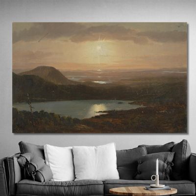 Eagle Lake Viewed From Cadillac Mountain Mount Desert Island Maine Frederic Edwin Church fec10 canvas print 