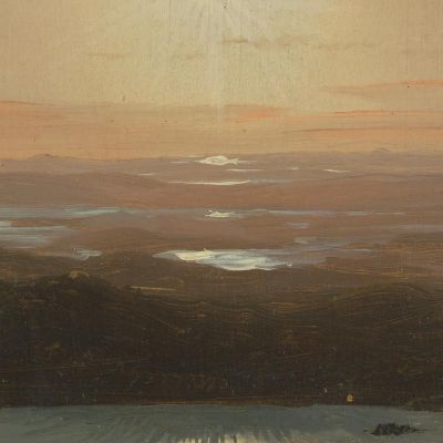 Eagle Lake Viewed From Cadillac Mountain Mount Desert Island Maine Frederic Edwin Church fec10 canvas print