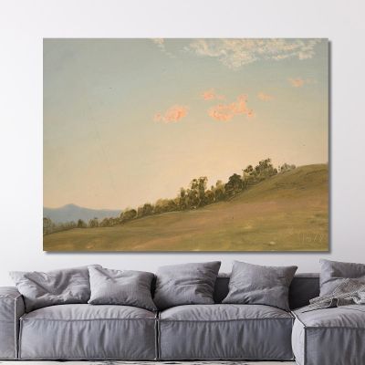 Hillside Hudson, New York Frederic Edwin Church, fec13 canvas print