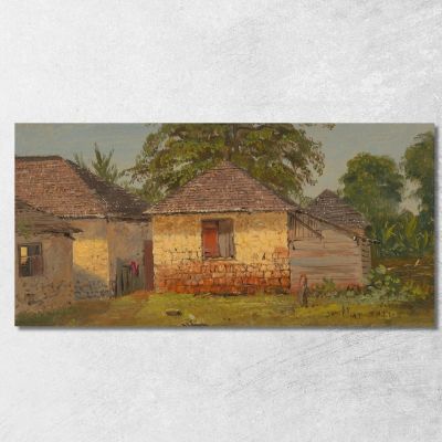 Houses 'Mt. Salus' Frederic Edwin Church fec18 canvas print 