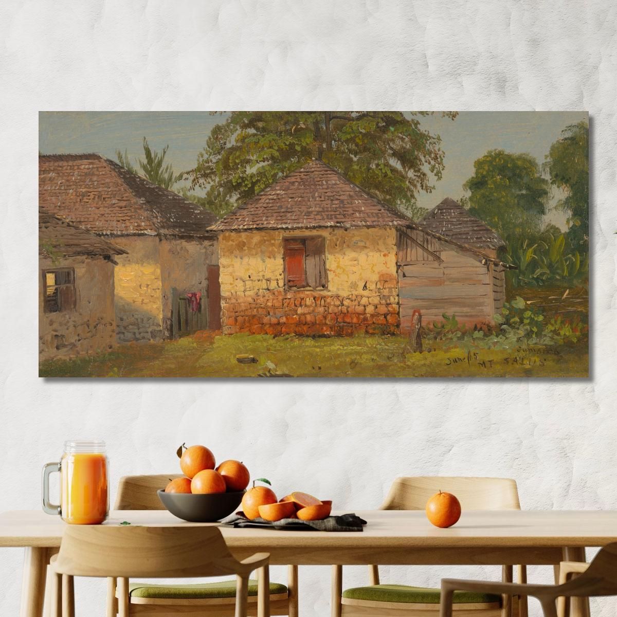 Houses 'Mt. Salus' Frederic Edwin Church fec18 canvas print 