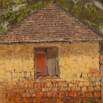 Houses 'Mt. Salus' Frederic Edwin Church fec18 canvas print