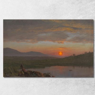 Hudson Valley New York At Sunset Frederic Edwin Church fec22 canvas print 