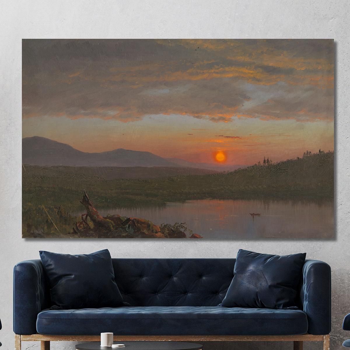 Hudson Valley New York At Sunset Frederic Edwin Church fec22 canvas print 